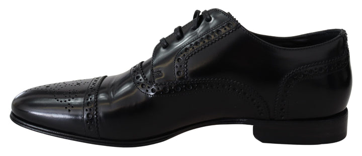 Schwarz Leder Männer Derby Formal Loafers Schuhe