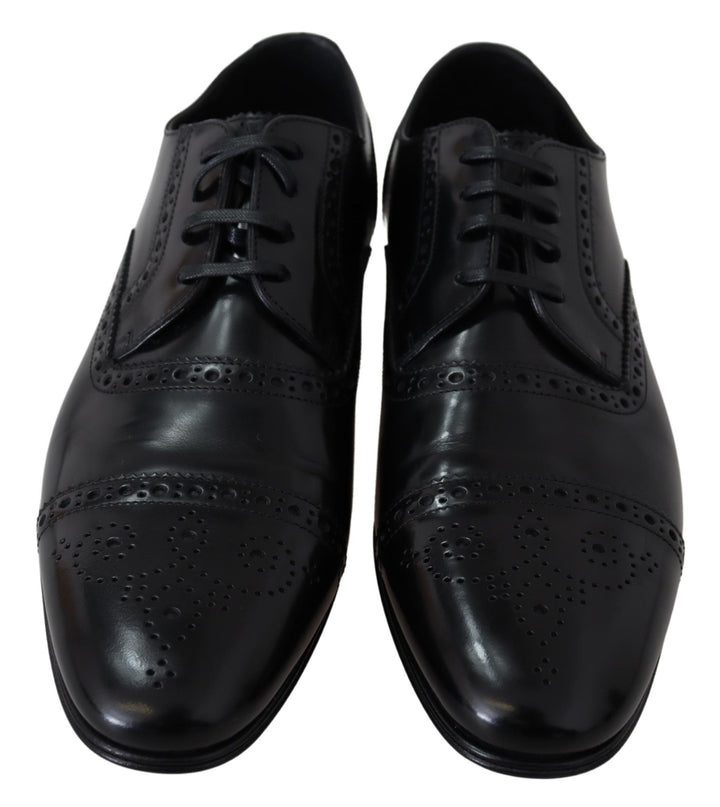 Schwarz Leder Männer Derby Formal Loafers Schuhe