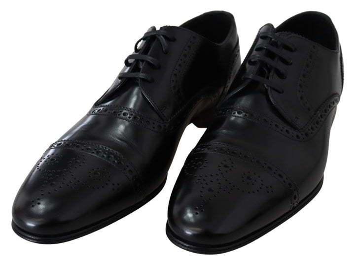 Schwarz Leder Männer Derby Formal Loafers Schuhe
