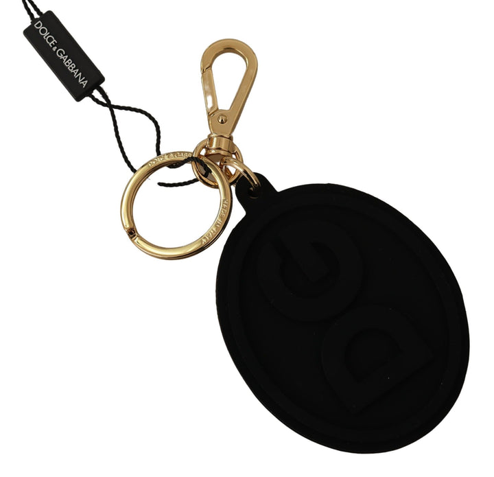 Elegant black and gold keychain accessory