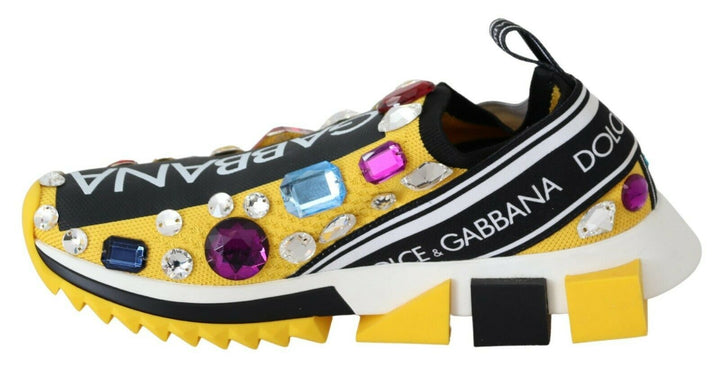 Gelb Multicolor Kristalle Turnschuhe Schuhe