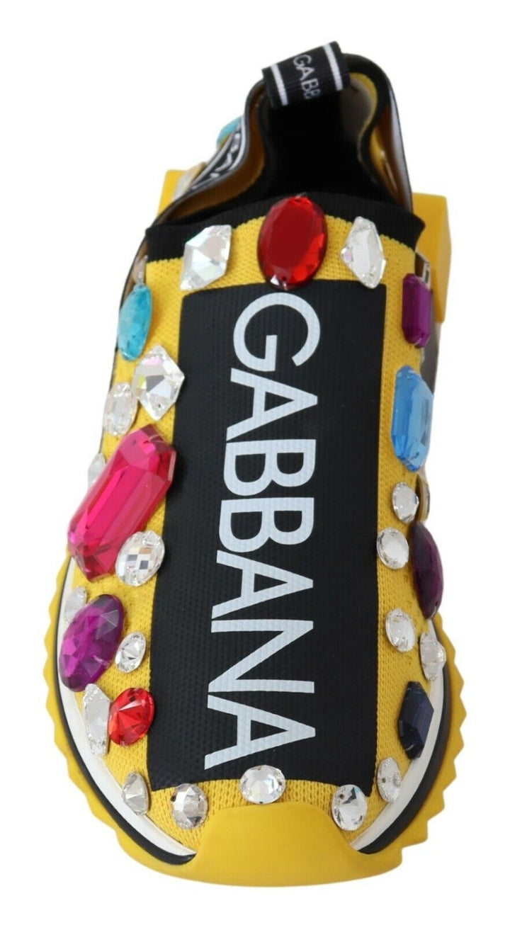 Gelb Multicolor Kristalle Turnschuhe Schuhe