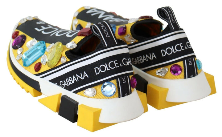 Gelb Multicolor Kristalle Turnschuhe Schuhe