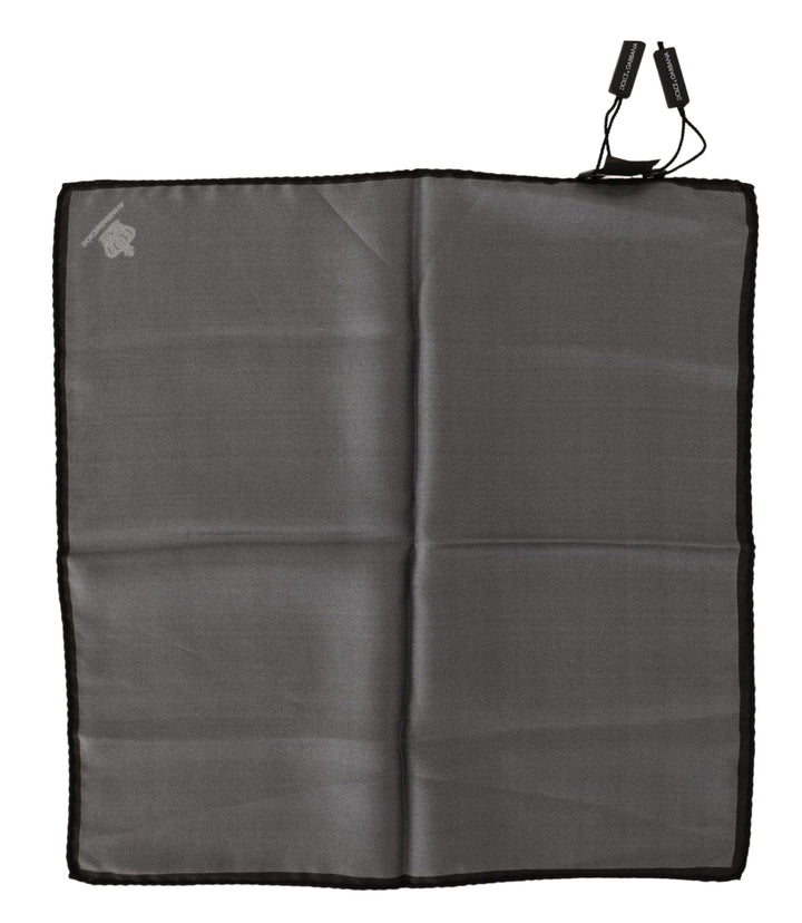 Graues Quadratisches Taschentuch aus 100% Seide Graues Quadratisches Taschentuch aus 100% Seide