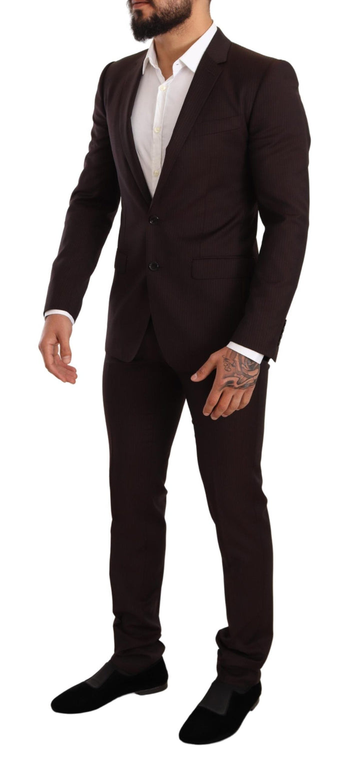 Bordeauxfarbener MARTINI Slim Fit Anzug aus Wolle