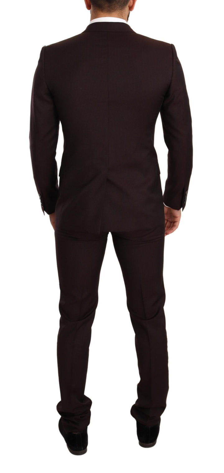 Bordeauxfarbener MARTINI Slim Fit Anzug aus Wolle