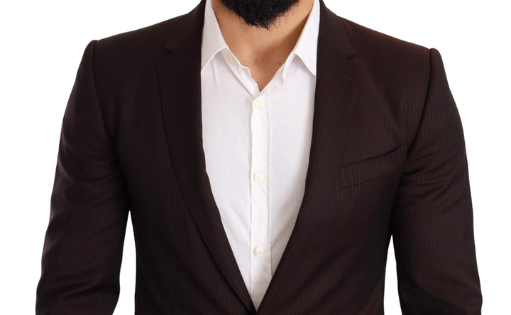Bordeauxfarbener MARTINI Slim Fit Anzug aus Wolle