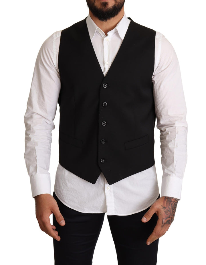 Elegant black vest for formal occasions