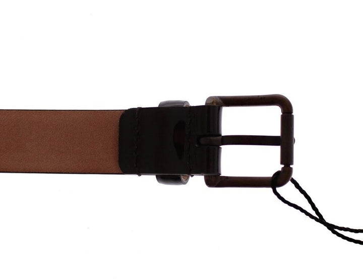 Brauner Ledergürtel mit Logo Cintura Gürtel