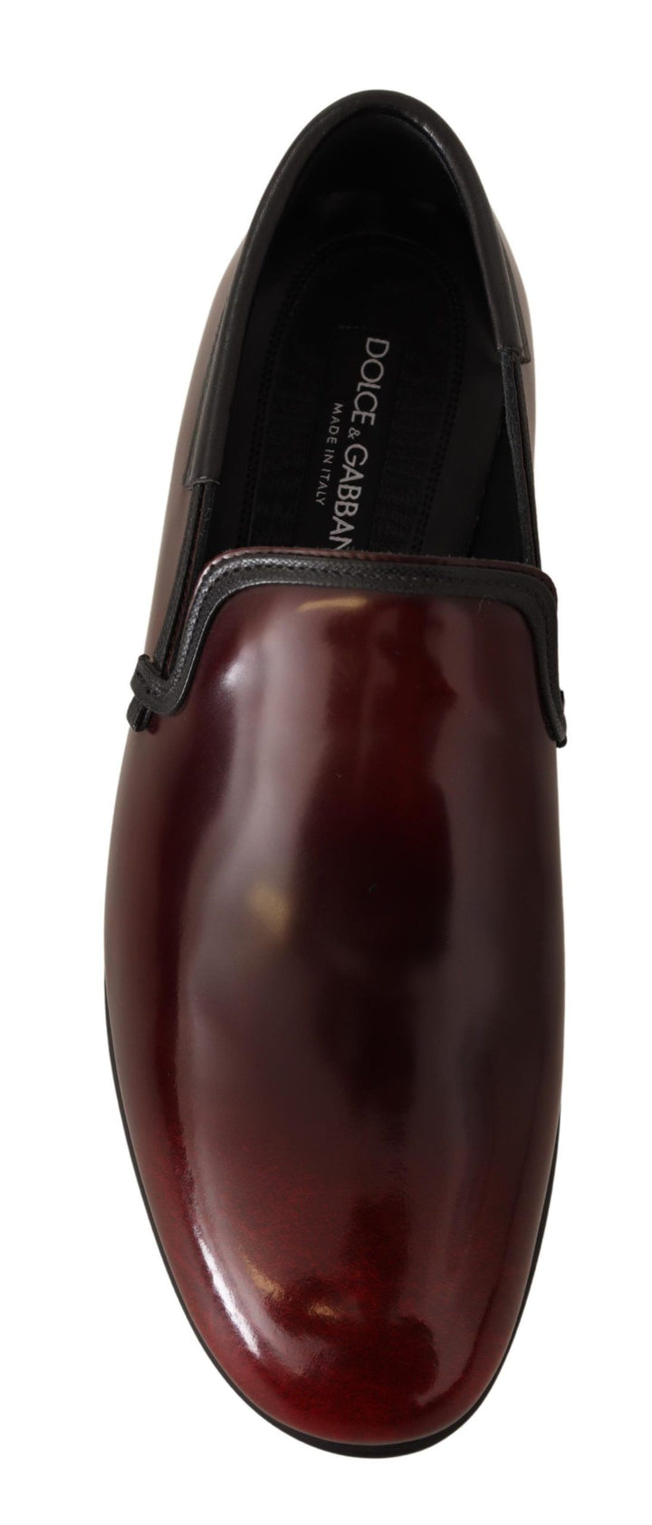 Elegant burgundy leather loafers