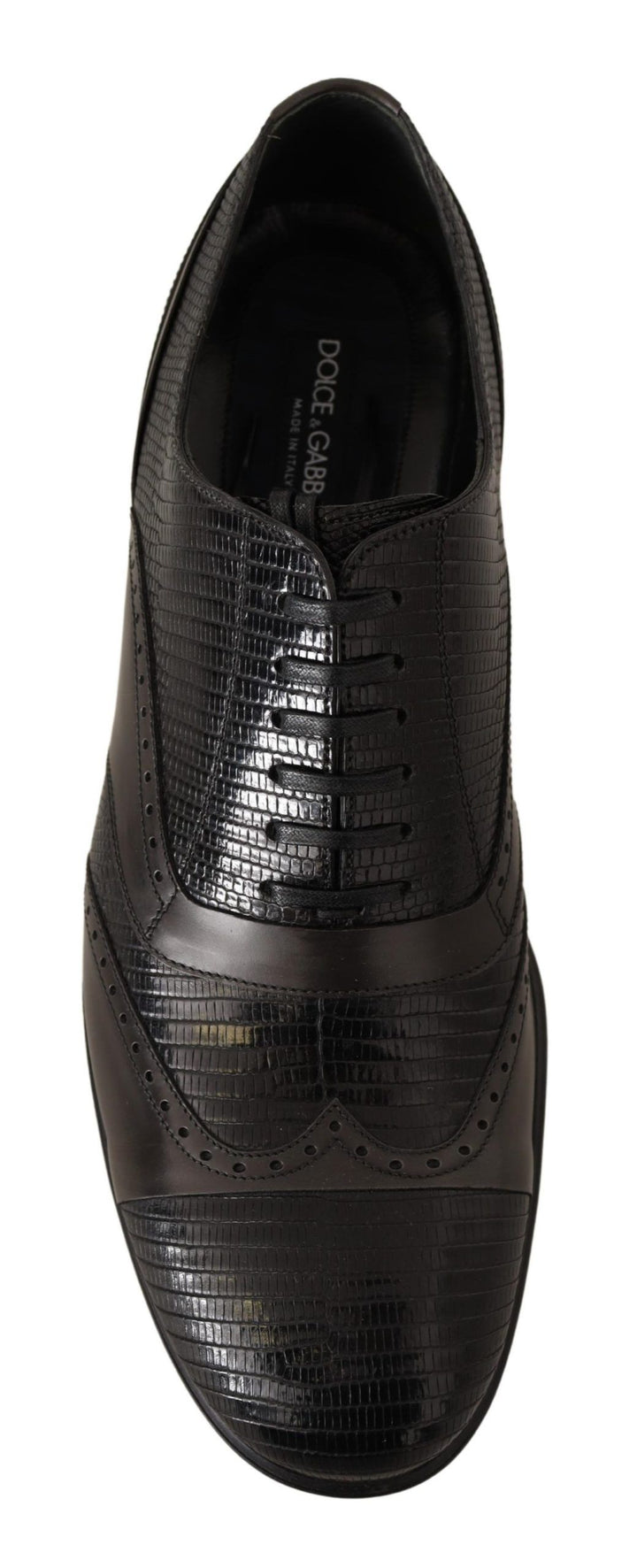 Braune Eidechsenhaut Leder Oxford Dress Schuhe