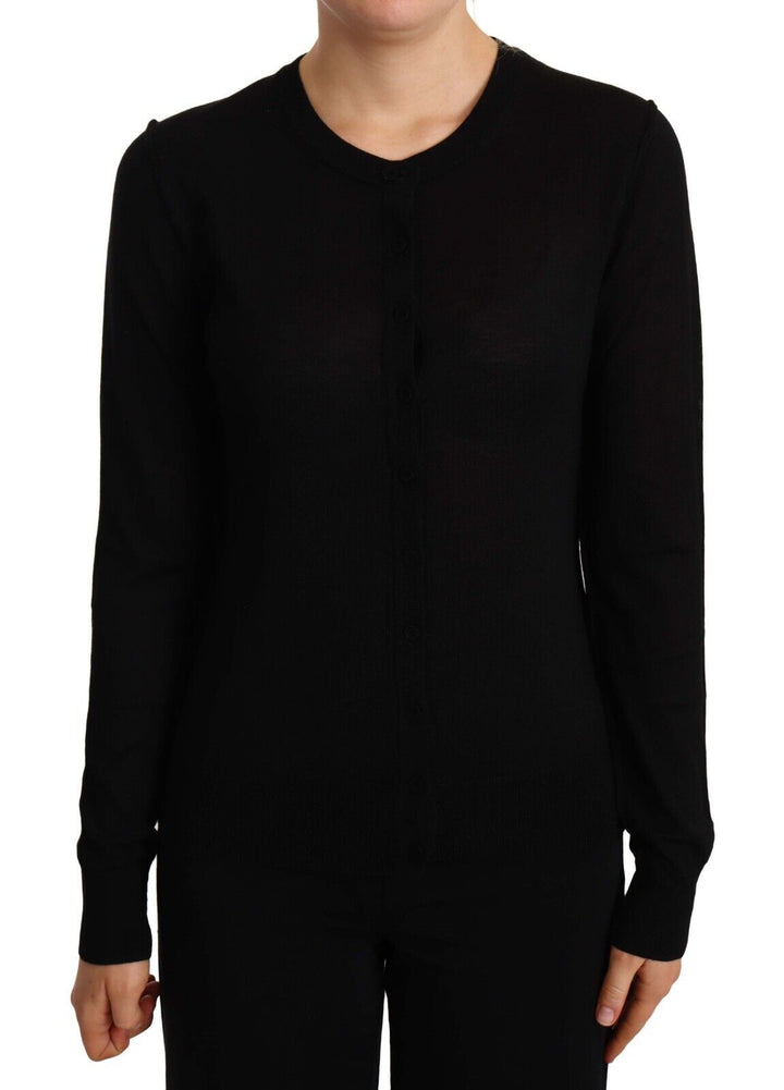 Elegant round-neck sweater made of virgin wool