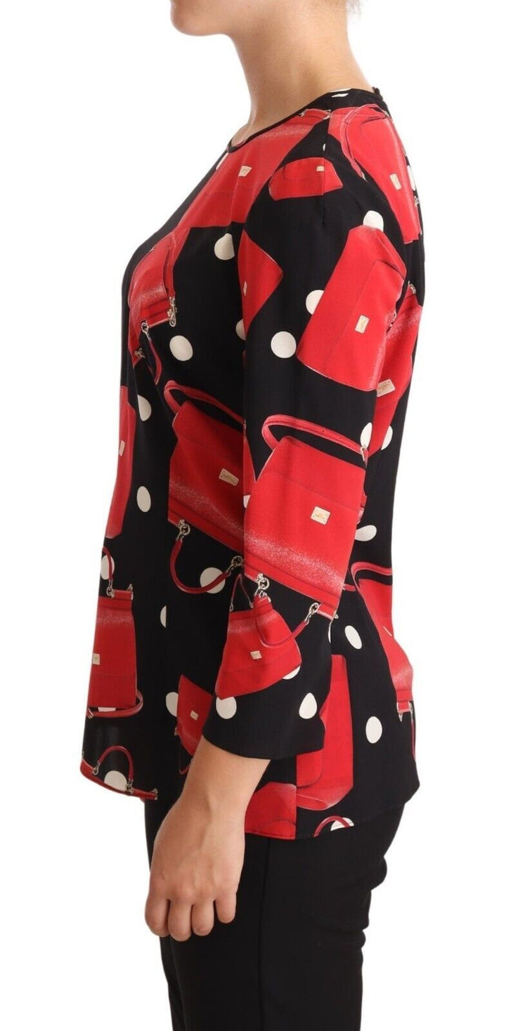 Elegant blouse with pocket print from Sicily