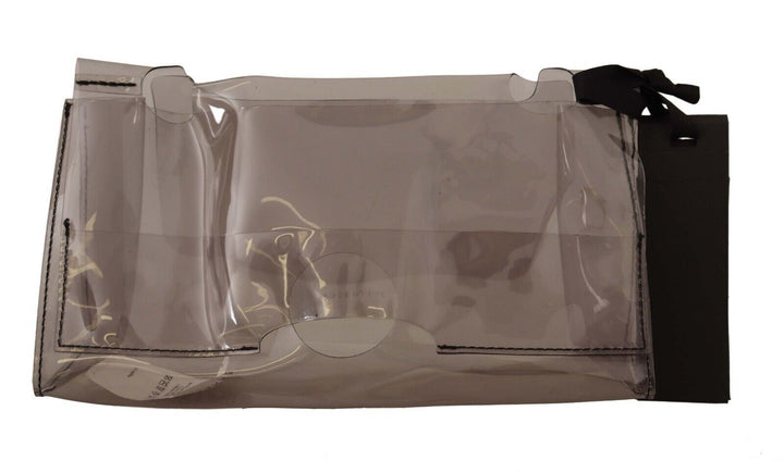 Schwarzer durchsichtiger Plastikbeutel Handtasche Clutch Bag