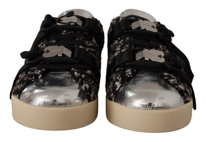 Silver elegance leather sneakers