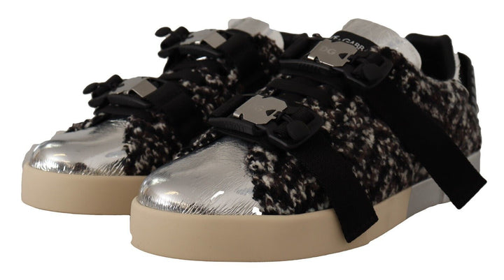 Silver elegance leather sneakers