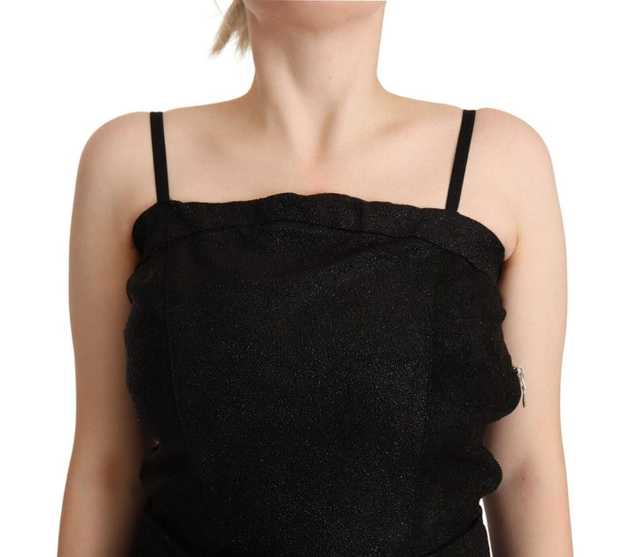 Elegant sleeveless jumpsuit dress in black