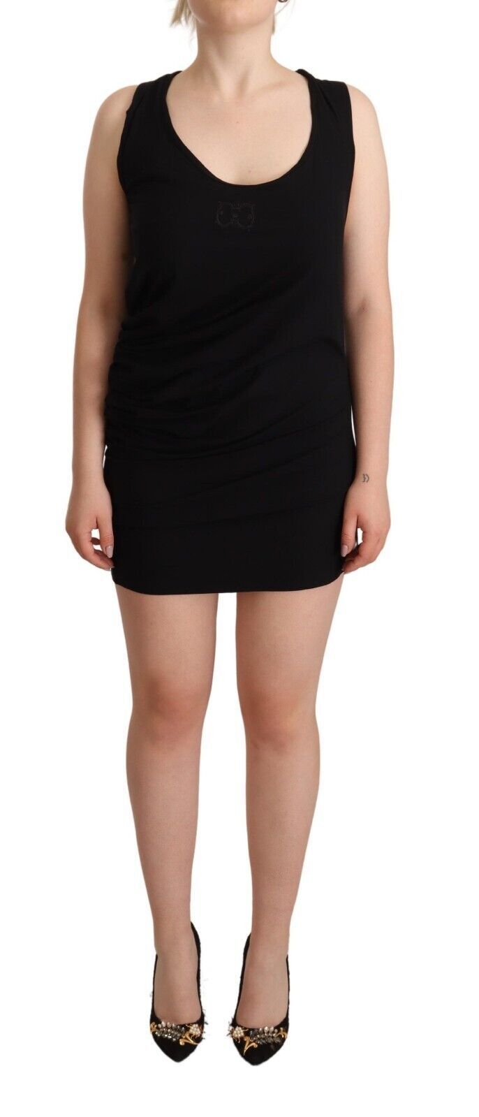 Elegant black stretch sheath dress