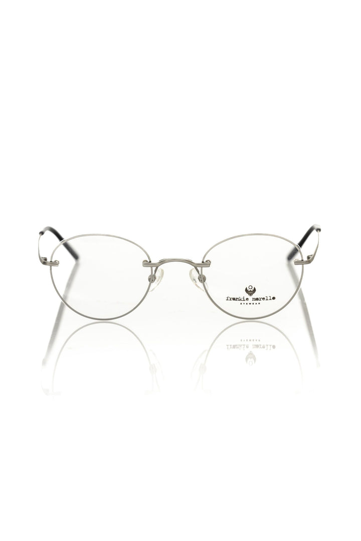 "Silver Metallic Unisex Glasses Frame"