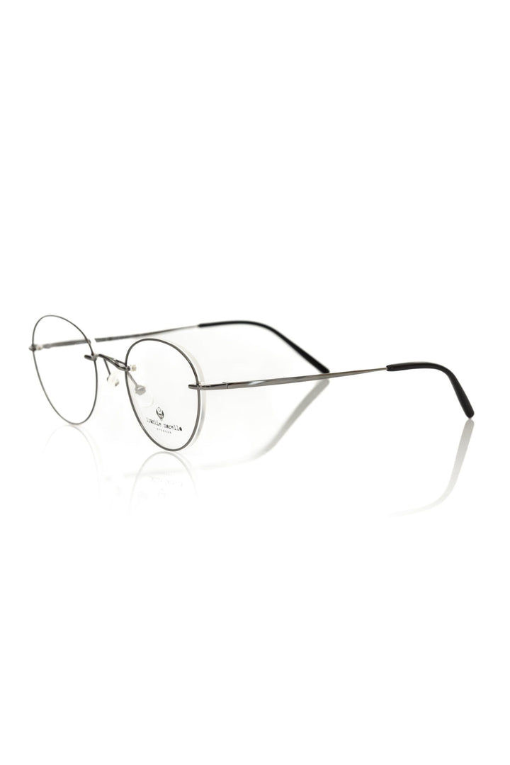 Grey metallic unisex eyeglass frame