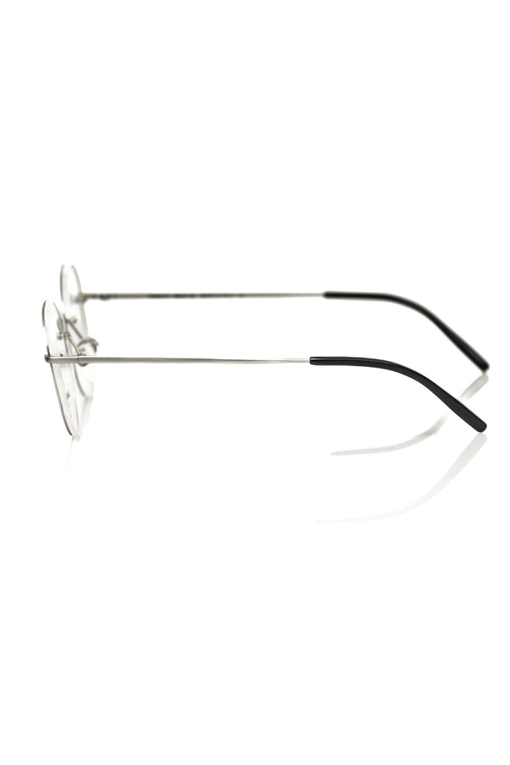 "Silver Metallic Unisex Glasses Frame"