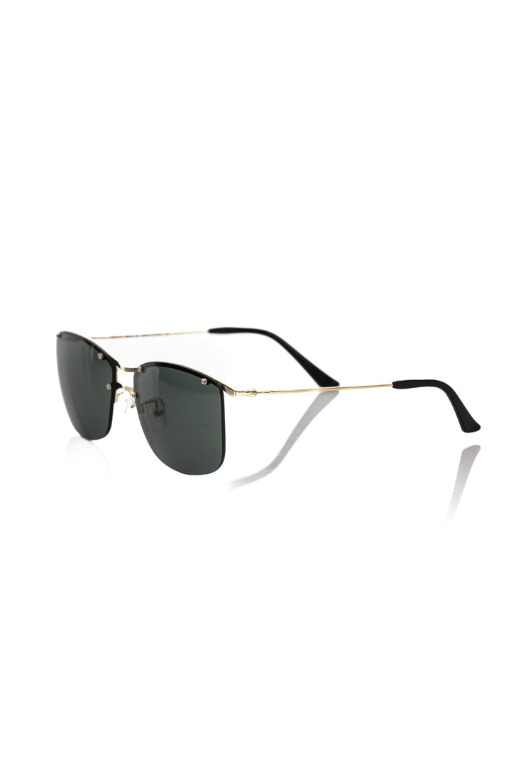 Schwarze Metallic-Faser-Sonnenbrille für Männer