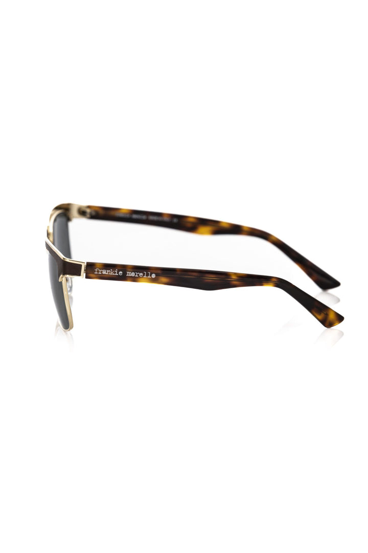 Braune Clubmaster-Sonnenbrille für Herren aus Metallfaser