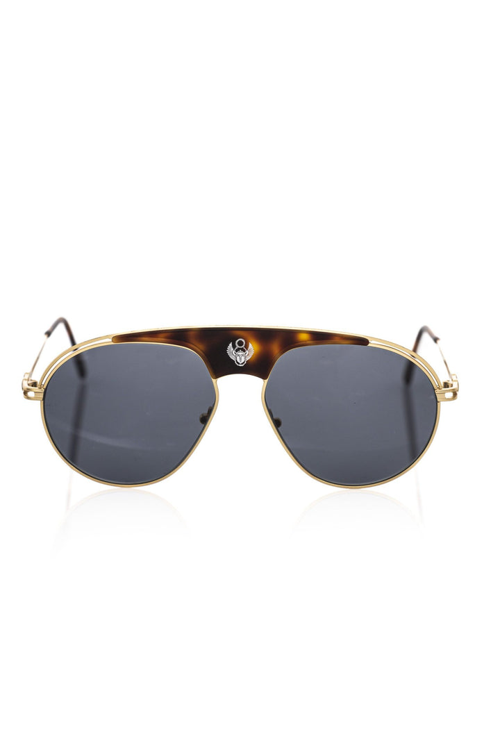 Braune Metall-Sonnenbrille für Herren