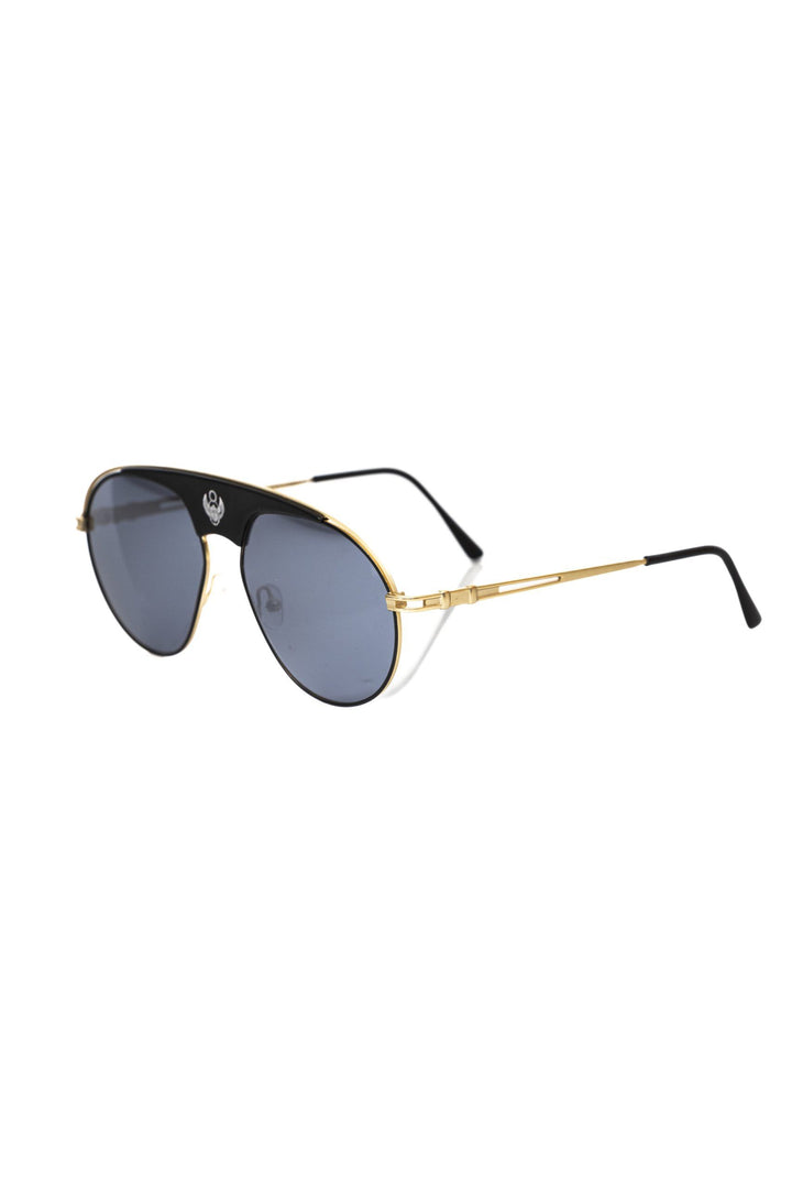 Sonnenbrille für Herren, Schwarz Metallic Fiber