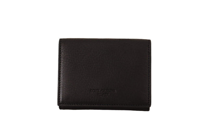 Elegant black leather trifold multi kit