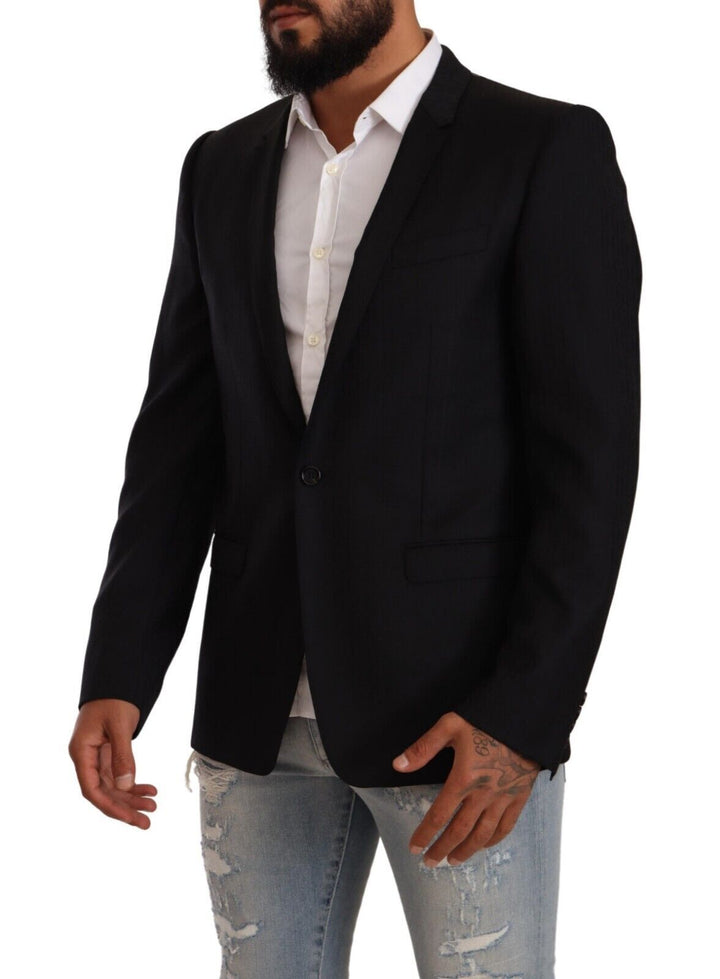 Exclusive black blazer made of virgin wool