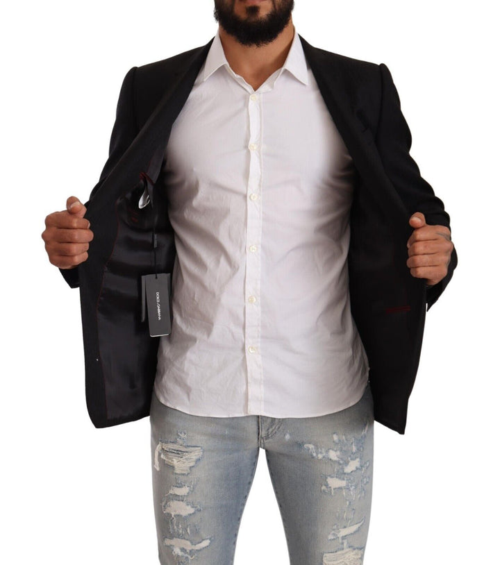 Exclusive black blazer made of virgin wool