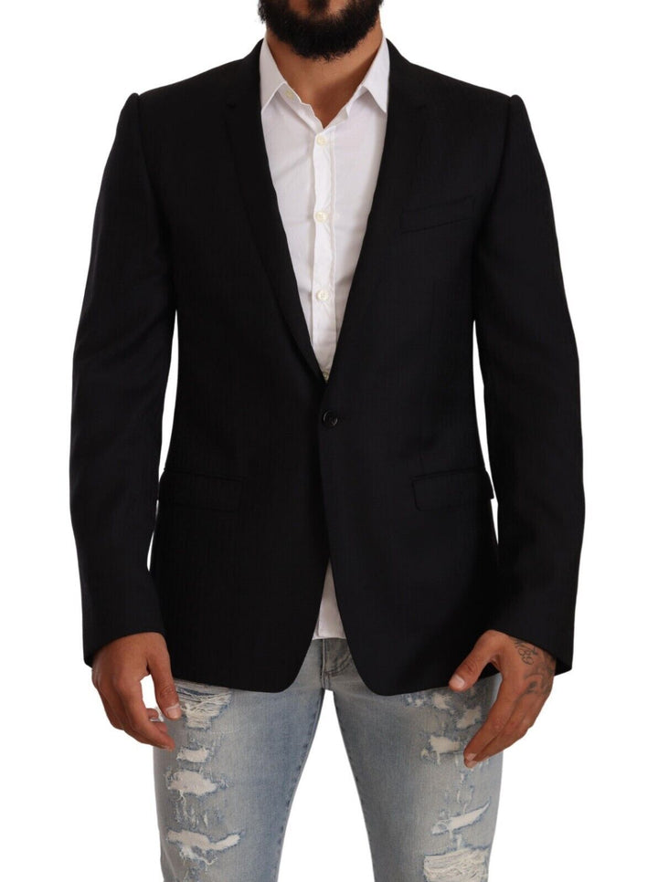 Exclusive black blazer made of virgin wool
