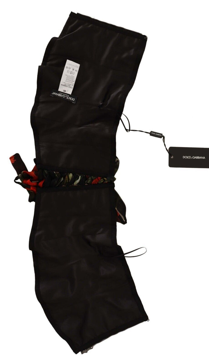 Elegant corset belt top made of black silk