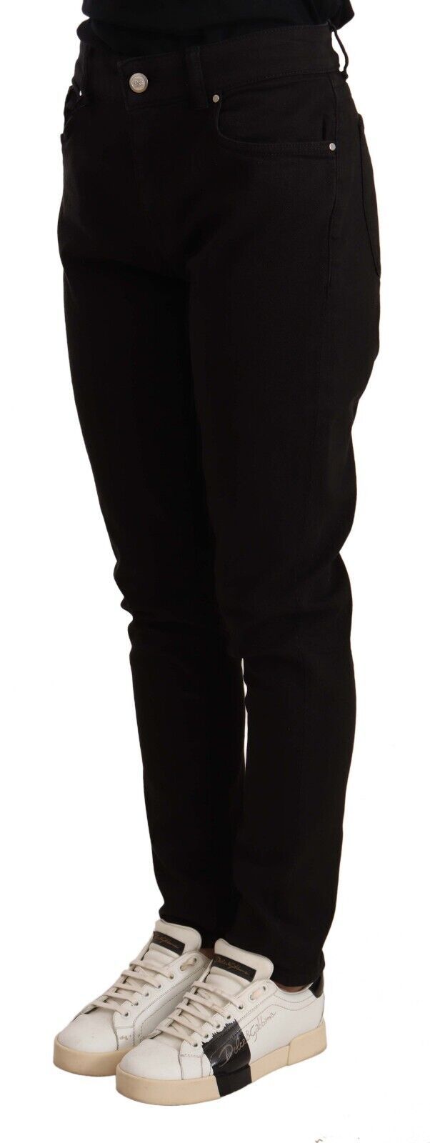 Schwarze Skinny Slim Denim Cotton Stretch Jeans