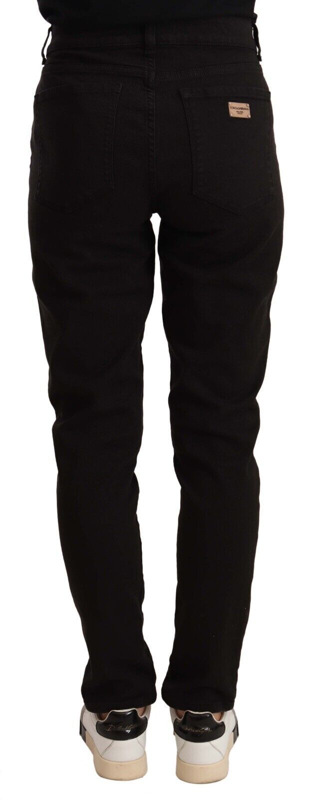 Schwarze Skinny Slim Denim Cotton Stretch Jeans