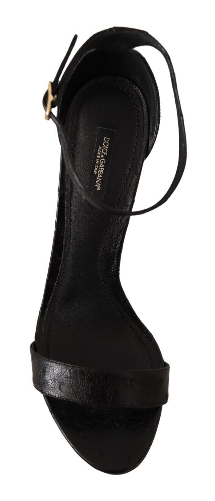 Schwarz Strauß Knöchelriemen Heels Sandalen Schuhe