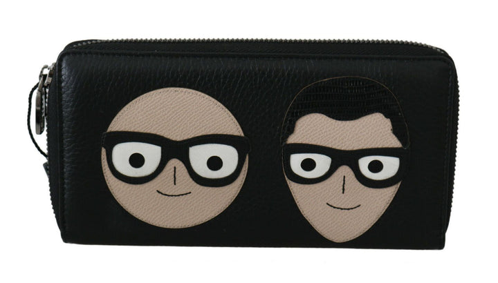 Elegant black leather wallet