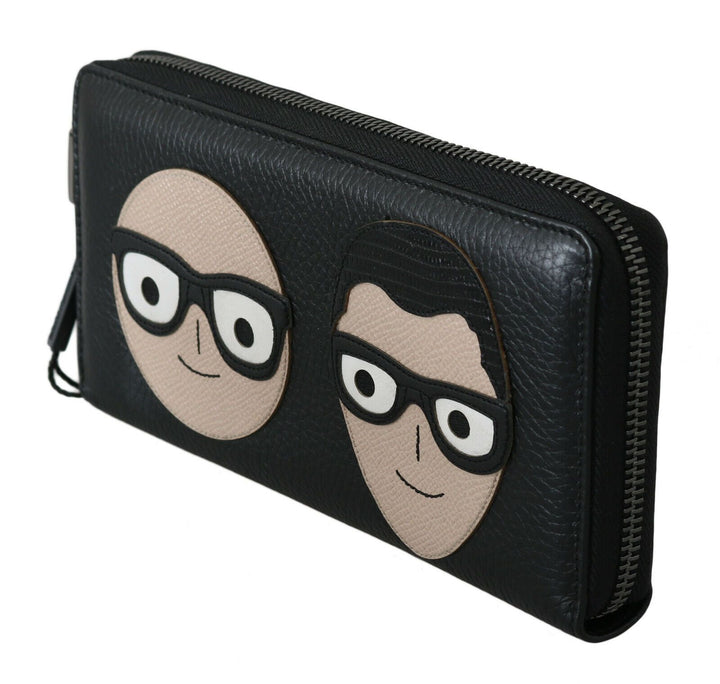 Elegant black leather wallet