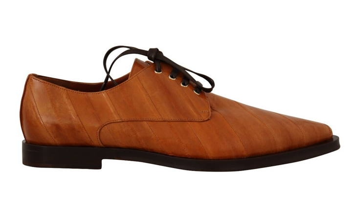 Braune Aalleder Schnürschuhe Formal