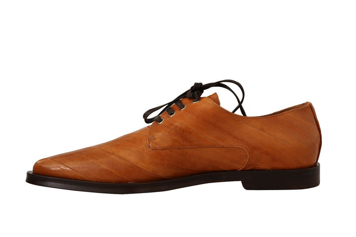 Braune Aalleder Schnürschuhe Formal