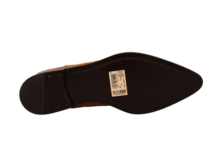 Braune Aalleder Schnürschuhe Formal