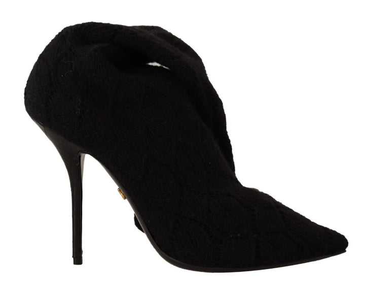 Schwarze Stretch-Socken Kniestrümpfe Schuhe