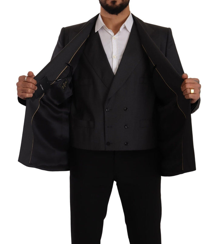 Grauer zweireihiger SICILIA-Blazer (2 Teile)