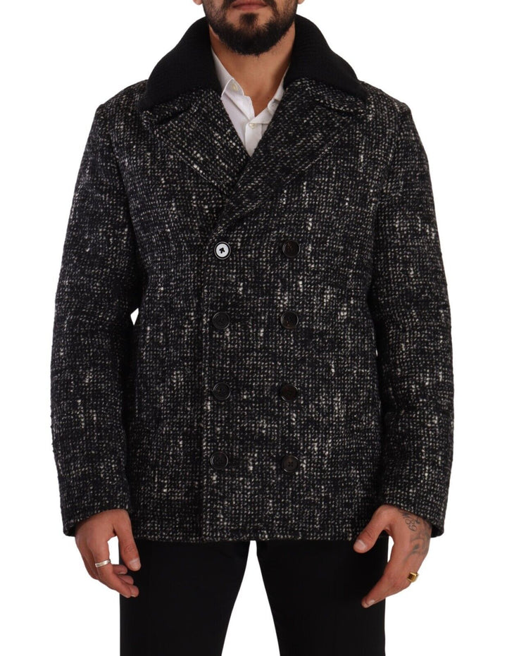 Chic double-breasted wool blend coat