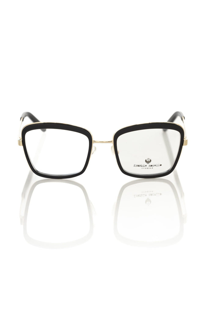 Damen-Brillengestell mit schwarzem Metallic-Design