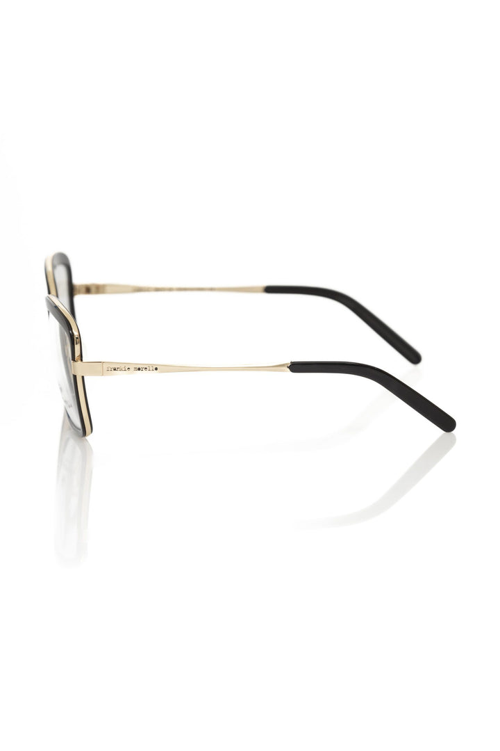 Damen-Brillengestell mit schwarzem Metallic-Design