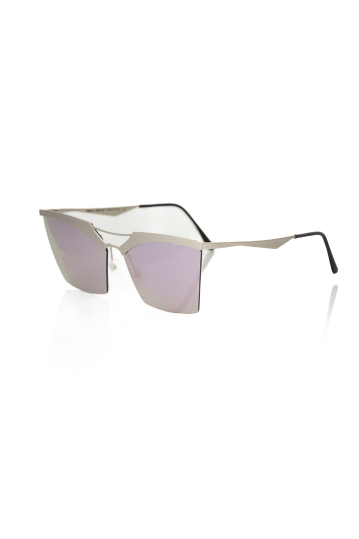 Silver metallic women's sunglasses