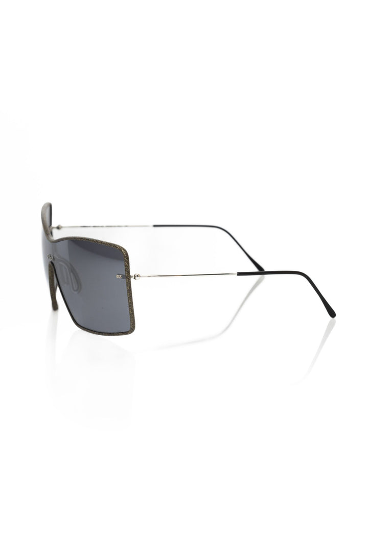 Schwarz Metallic Frauen Sonnenbrille