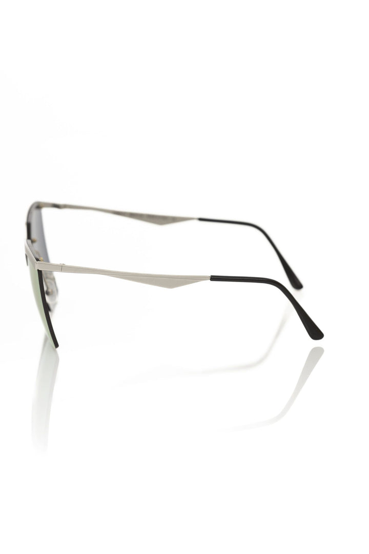 Silver metallic women's sunglasses